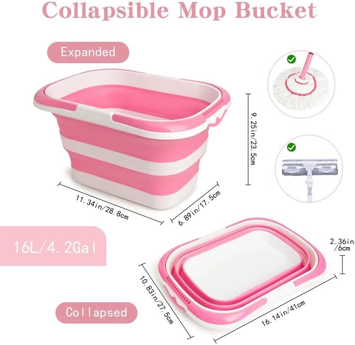 Large Collapsible Bucket for Cleaning, 4.2 Gallon Silicone Bucket - Image 2