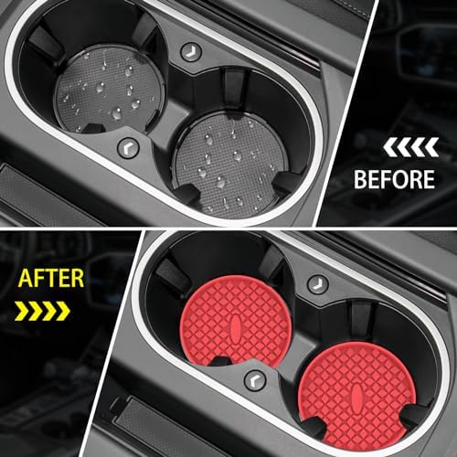 ME.FAN Car Cup Holder Coasters Silicone Auto Mug Mats, Universal Non-Slip - Image 4