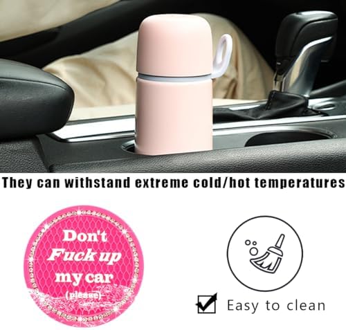 2 PCS Bling Car Cup Coaster, 2.75 Inch Anti-Slip Cup Holder Insert Coasters - Image 3
