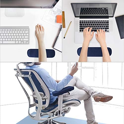 MOSISO Chair Armrest Pads, Home/Office Chair Arm Rest Covers, Purplish Blue - Image 5