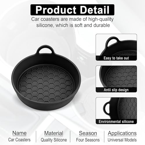 SINGARO Car Cup Holder Coaster, Universal Non-Slip Cup Holders, Car Interior - Image 4