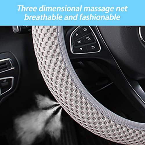 Moly Magnolia 15 Inch Steering Wheel Cover, Microfiber Ice Silk - Image 3