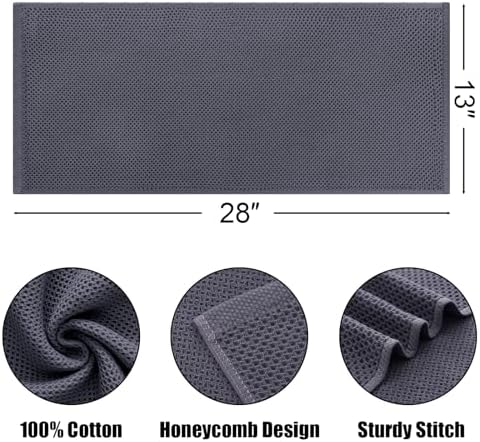 Kitinjoy 100% Cotton Waffle Weave Kitchen Towels, Kitchen Hand Towels, 13 in x - Image 2