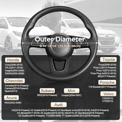 SEG Direct Steering Wheel Cover 14"-14.25" Heavy-Duty Black Carbon Pattern - Image 5