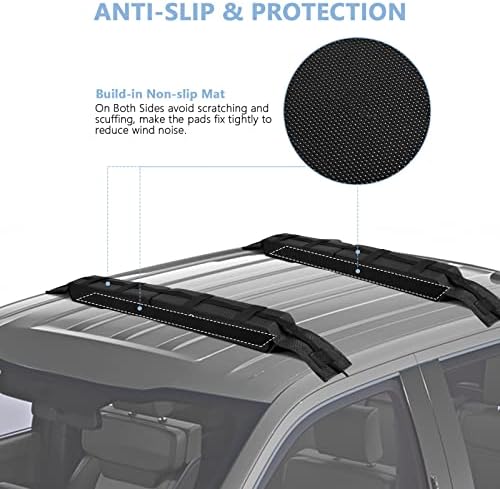WOOWAVE Folding Kayak Soft Roof Rack Pads Universal Kayak Carrier Car Rack - Image 3