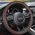 Haokay Heavy Duty Pure Cowhide Steering Wheel Cover, Genuine Leather Steering by HAOKAYAUTOPRODUCTS