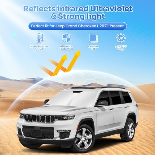 Canvcle Window Shades for 2021-2025 2026 Jeep Grand Cherokee L Accessories - Image 2