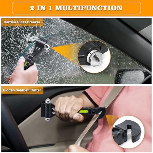 THINKWORK 2PC 2-in-1 Car Window Breaker - Image 3