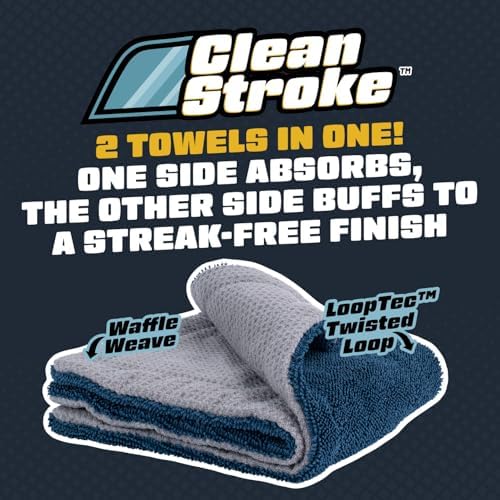 Chemical Guys, Clean Stroke Dual-Sided Glass Towels, 16 x 16 inches - Image 2