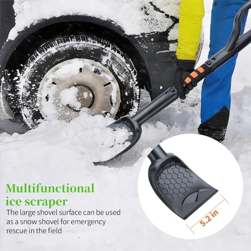 3-in-1 Ice Scraper for Car Windshield, 25.8 inch Emergency Snow Shovel - Image 4
