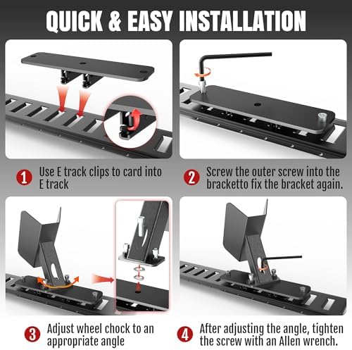 E-Track Motorcycle Wheel Chock Fits Floor or Wall E-Track 1pcs - Image 6