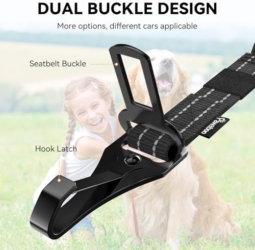 Pawaboo 2Pack Dog Car Seatbelt, 3-in-1 Dog Tether - Image 3