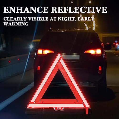 Kanayu 18 Pcs Warning Triangles Dot Reflective Foldable Emergency Safety - Image 5