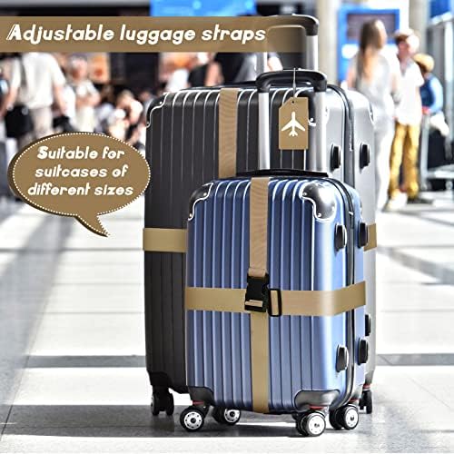Weewooday 8 Pcs Luggage Straps Suitcase Tags Set - Image 5