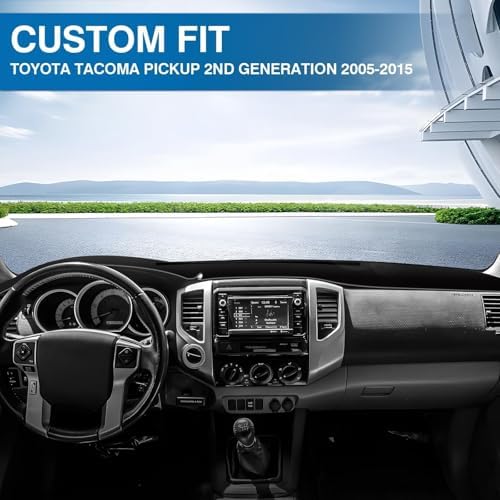KUST Black Dash Cover for Toyota Tacoma 2005-2015 Pickup Non-Slip Dashboard - Image 3
