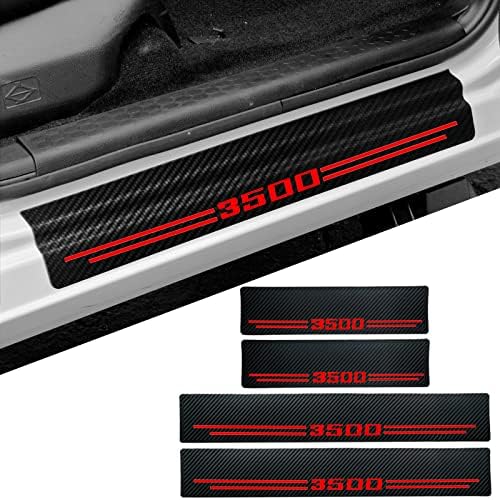 Car Accessories 4 Pcs Carbon Fiber Door Sill Scuff Plate Auto Door Entry Guard by Hong+HT