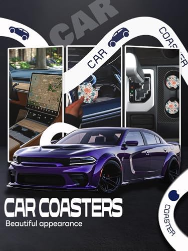 WOCOCN Car Coasters, Cup Holder Coasters - Image 4
