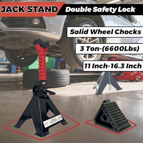 HENBOW Jack Stands，3 Ton Jack Stands - Image 2