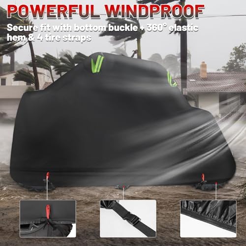 StarknightMT Heavy Duty 420D RZR UTV Cover 2-3 Seater 130" x 70" x 58" - Image 2