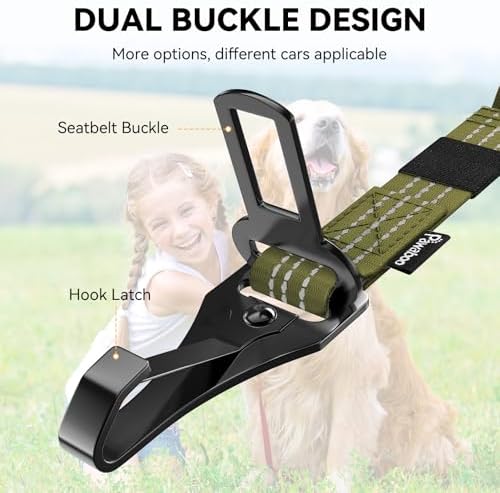 Pawaboo 2Pack Dog Car Seatbelt, 3-in-1 Dog Tether - Image 3