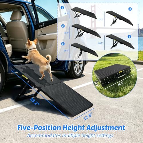 Dog Ramp for Car SUV, Adjustable Pet Ramp - Image 3