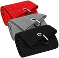 Golf Towel 3 Pack 16" X 16" Microfiber Waffle Pattern Golf Cleaning Towel by Unknown