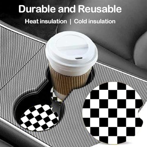 Ceramic Car Coasters – Absorbent Car Cup Holder Coaster Set - Image 3
