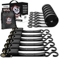 CARTMAN Ratchet Tie Down Straps, 1 in x 15 ft, 1500 lb by CARTMAN