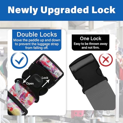 Luggage Straps for Suitcases, Travel Adjustable Belt - Image 3