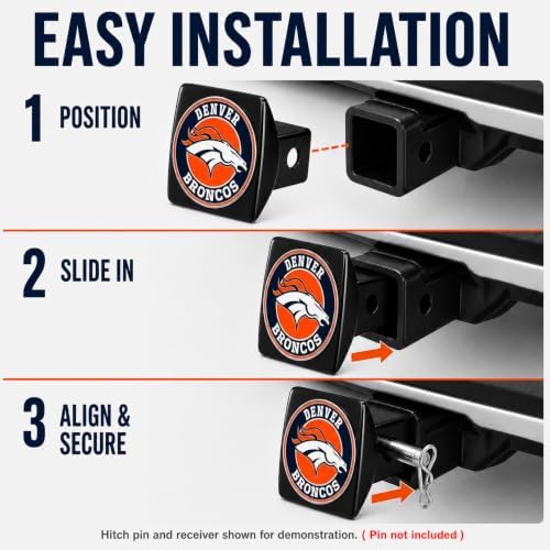 Denver Broncos Trailer Hitch Cover - Image 5