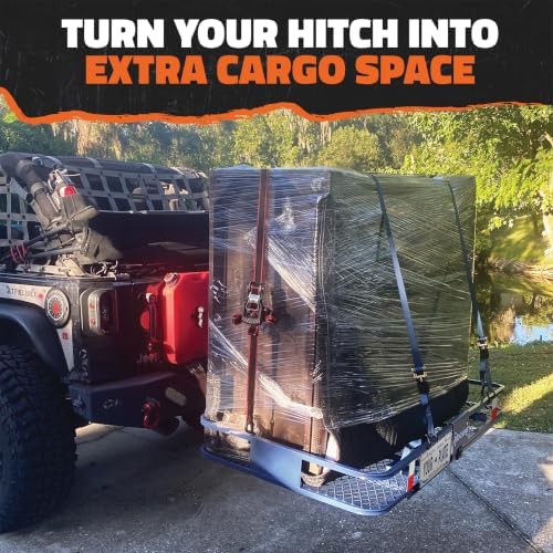 Mockins 60"x30"x6" Navy Trailer Hitch Cargo Carrier w/ 500 Lbs Capacity - Image 4
