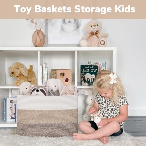Goodpick 50L Large Woven Storage Basket, Gradient Brown - Image 4