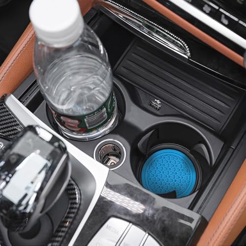 Mandark 4PCS 2.75 Inch Car Cup Holder Coasters, Light Blue - Image 6