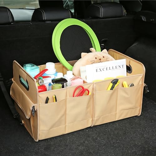 AOKJOY Car Trunk Organizer Car Storage Organizer Collapsible Multi Compartment - Image 2