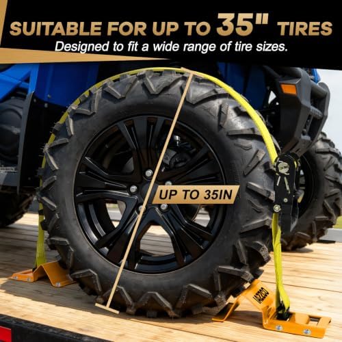 UTV Wheel Chock Tie Down Kit, 4500lb Break Strength - Image 3