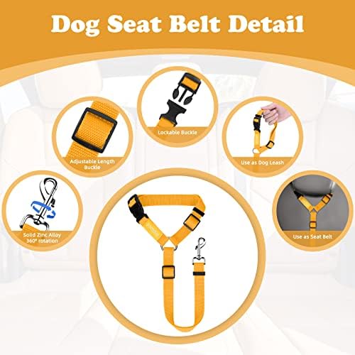 BWOGUE Dog Seat Belt for Car, Headrest Restraint Lead, Non-Elastic - Image 3