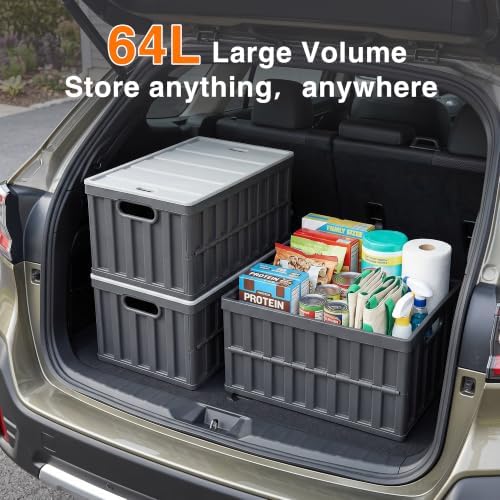 Citylife 2PC 64L Collapsible Storage Bins - Image 2