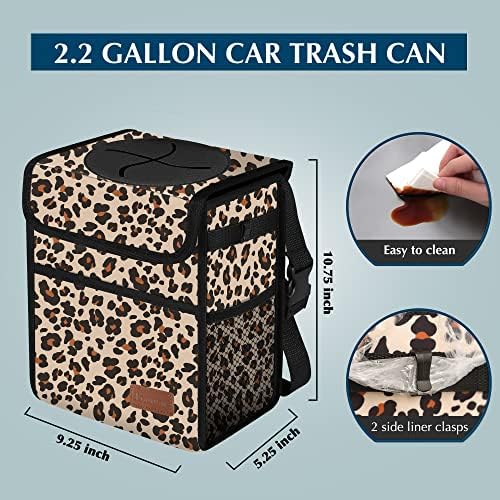 Car Trash Can with Lid Leak Proof Garbage Waterproof Bag - Image 2