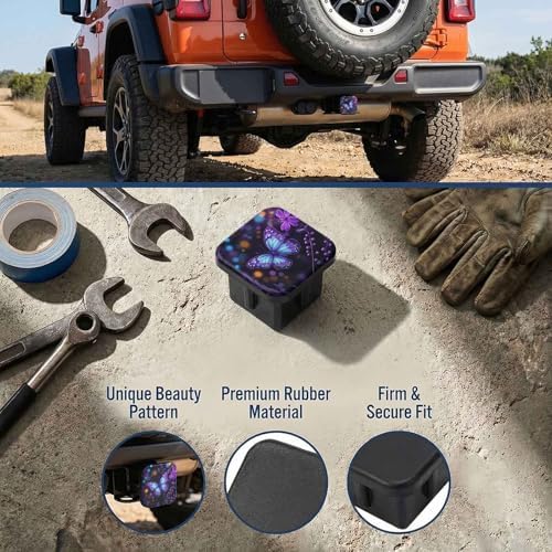2" Trailer Hitch Cover Rubber Receiver Tube Cap Trailer Hitch Covers - Image 3