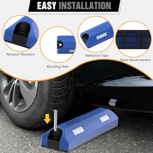 Nilight 22 Inch Rubber Parking Curbs, Heavy Duty Wheel Stops - Image 3