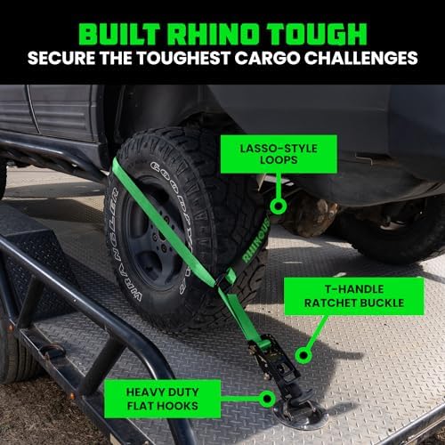 Rhino USA Car Hauler Tie Down Straps - Image 2