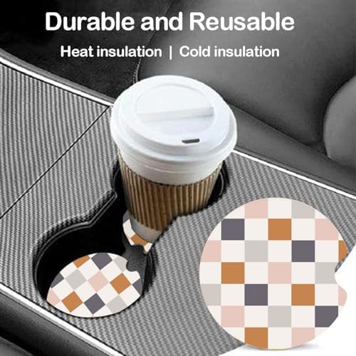 Ceramic Car Coasters – Absorbent Car Cup Holder Coaster Set - Image 5