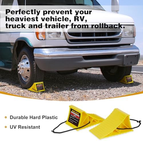 PAHTTO Wheel Chocks, Hard Plastic Wheel Chocks for, Effective in Keeping Your - Image 5
