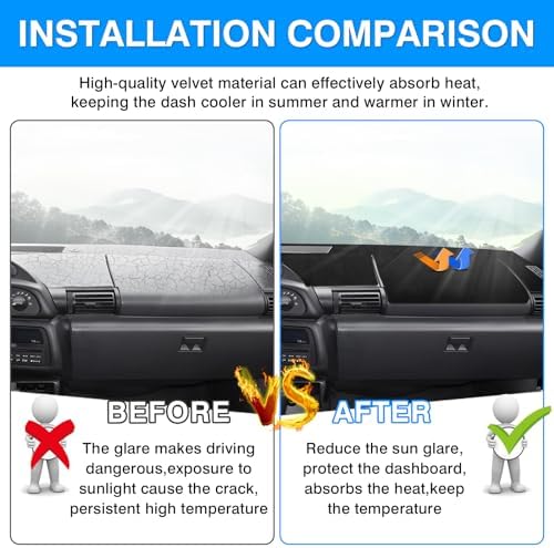 Autorder Dashboard Cover Mat for 1993 1994 1995 1996 Chevrolet Camaro - Image 3