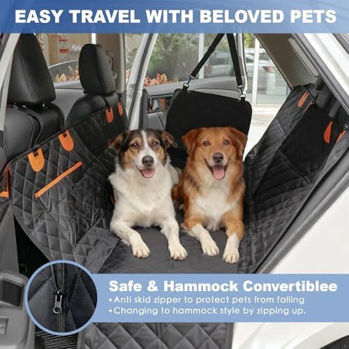 Dog Back Seat Cover Hammock, Waterproof 600D Heavy Duty Dog Car Seat Cover - Image 3