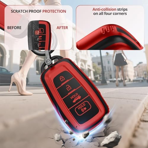 For Toyota Key Fob Cover Accessories- Matte TPU Key Fob Cover - Image 6