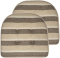 Chair Cushion Memory Foam Pads Tufted Slip Non Skid Rubber Back U-Shaped 17" x by SweetHomeCollection