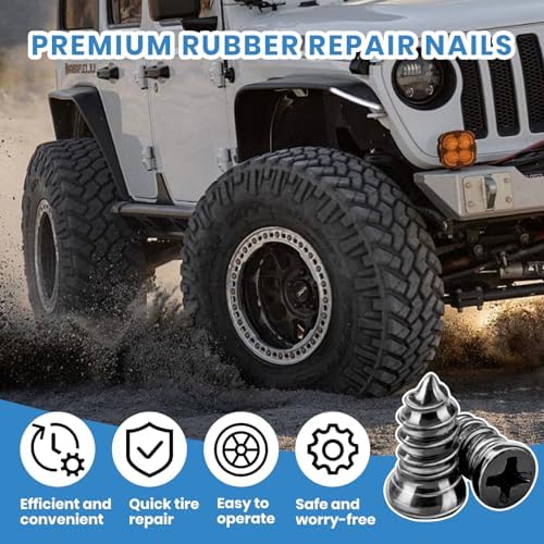 150 PCS Tire Repair Rubber Nail, 2 Size Vacuum Tire Plugs Kit - Image 5