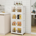 Stackable Storage Bins with Doors & Lids & Wheels by VNVTO