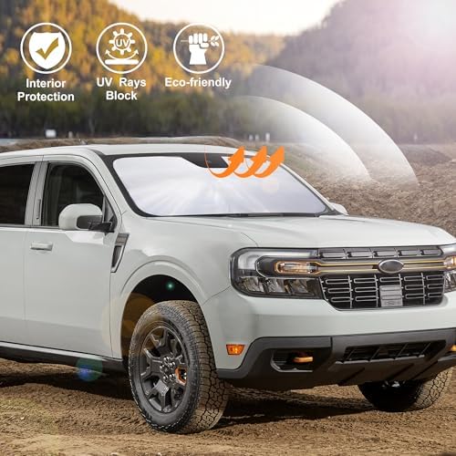 Windshield Sun Shade for 2022-2026 Ford Maverick Accessories - Image 6